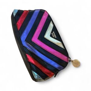 Victoria's Secret Multicolor V Metallic Cosmetic Bag NWT